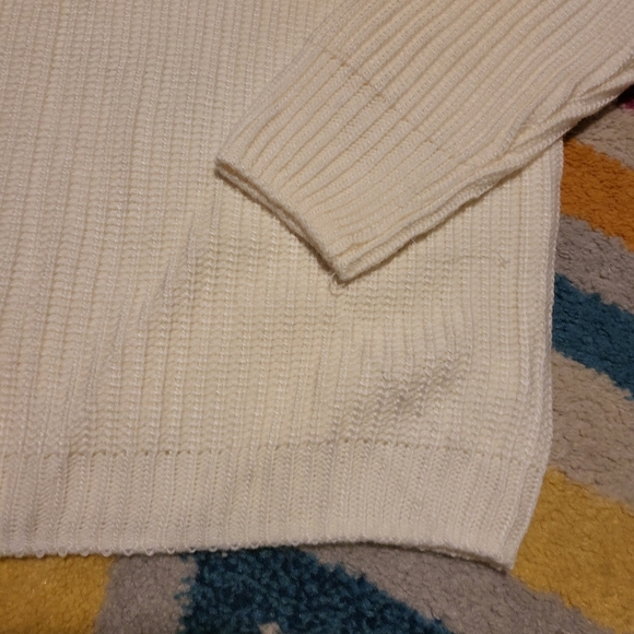 NWOT Woman's 2X Falls Creek Off White Puffy Sleeve Acrylic Sweater Soft - Picture 4 of 6